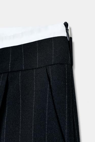 WIDE TROUSERS WITH DOUBLE WAISTBAND - striped by Zara - Image 7