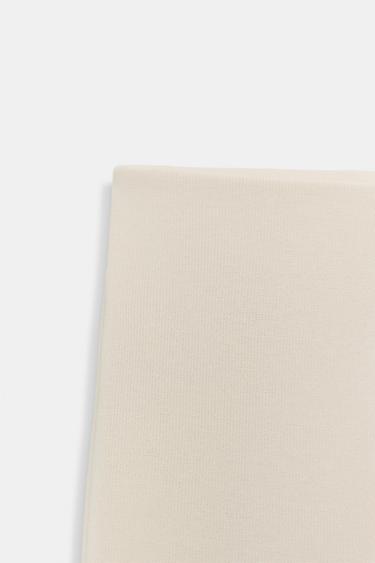 PANTALON LARGE STRETCH - Écru de Zara - Image 6