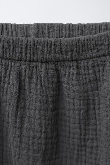Zara BLOOMER COTTON GAUZE - Steel