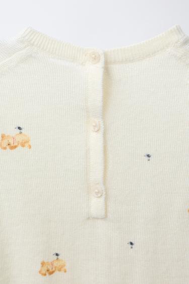 TEDDY BEAR PRINT 100% WOOL JUMPSUIT - Mid-ecru by Zara - Image 3