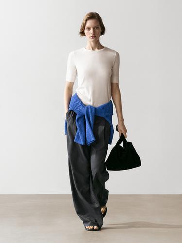 Zara Cotton blend T-shirt - Ecru