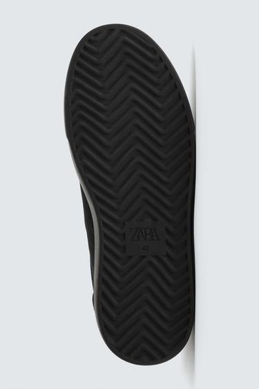 MONOCHROME LEATHER TRAINERS - Black by Zara - Image 3