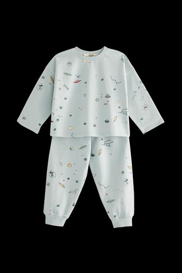 KINDER-PYJAMASETS AUS BAUMWOLLE WELTRAUM - Hellblau von Zara - Bild 0