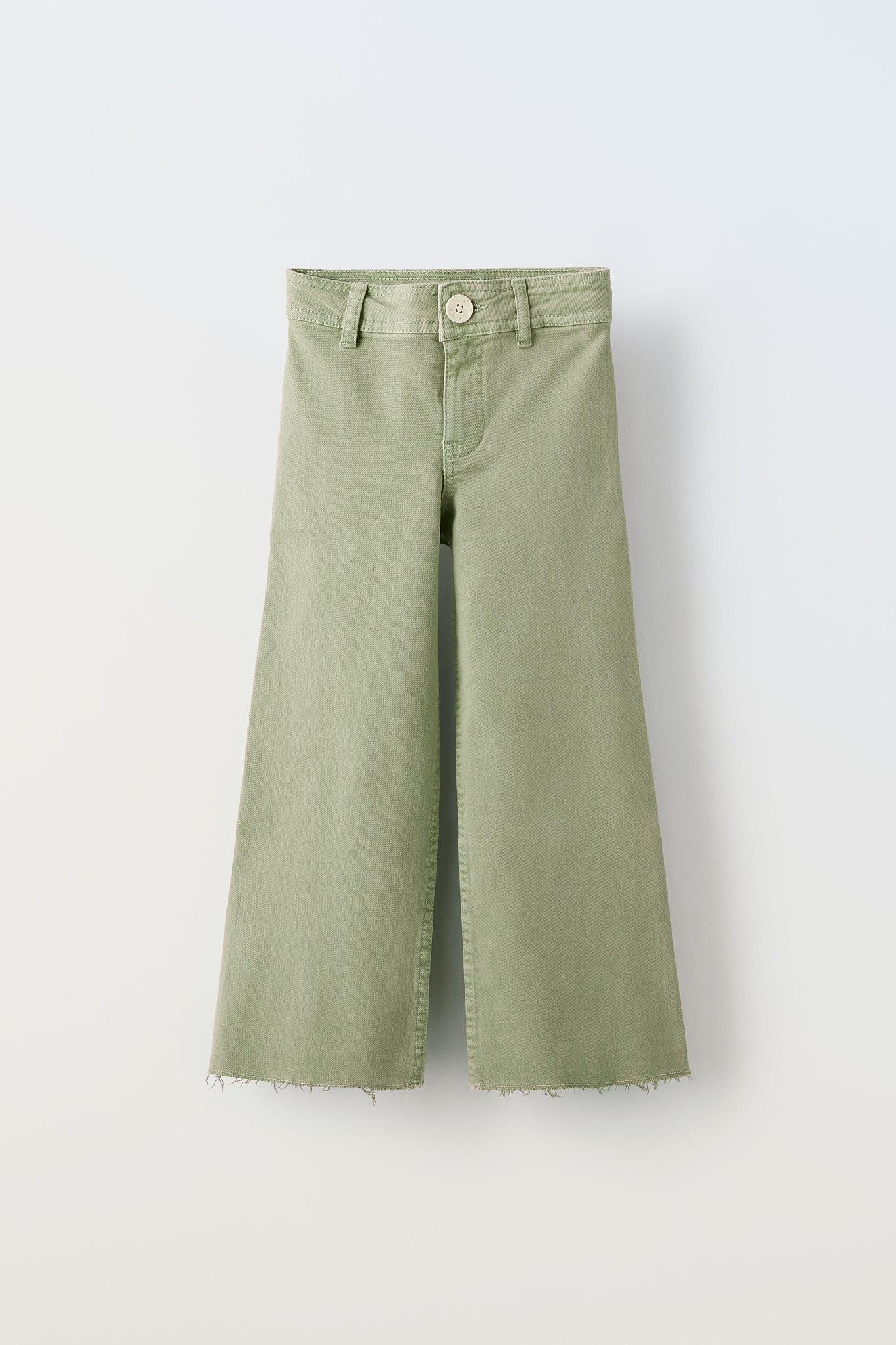 Patched Contrast Bootcut Sweatpants - Green