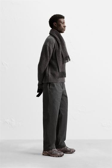 WAXED CHINO TROUSERS - Black by Zara - Image 3