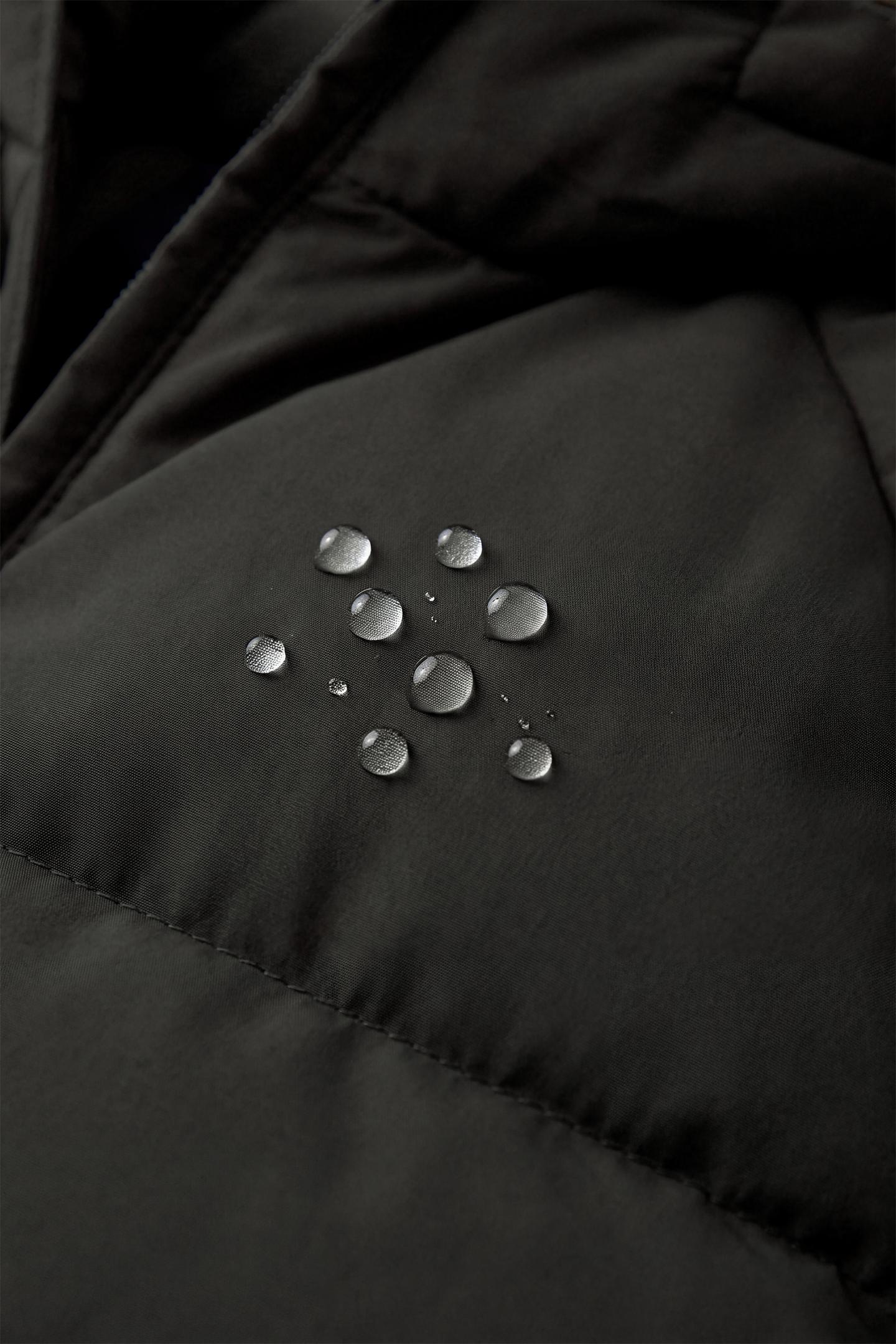 Детские худи Zara 50/50 Down & Feather Faux Fur Water-Repellent and Windproof Puffer Jacket, цвет: Чёрный — фото 11