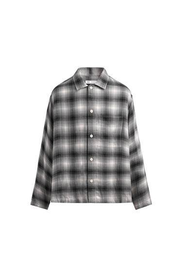 FLOWING CHECK SHIRT - Black / White by Zara