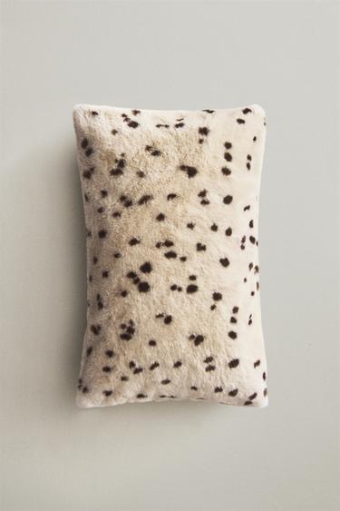 ANIMAL PRINT CUSHION COVER - Ecru by Zara