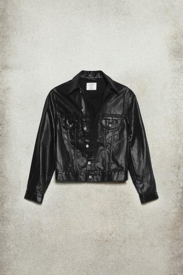 루도빅 드 생 세르넹 x 자라 왁싱 데님 점퍼 - Zara 블랙