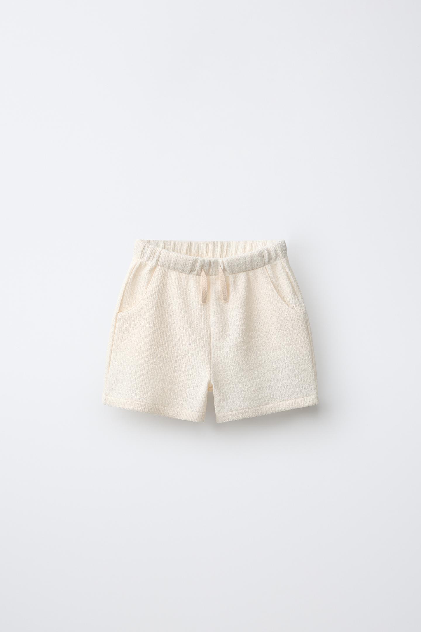 Детские шорты Zara Comfort Textured, цвет: Экрю