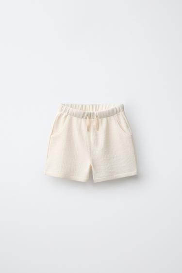 COMFORT TEXTURED BERMUDA SHORTS - Ecru by Zara