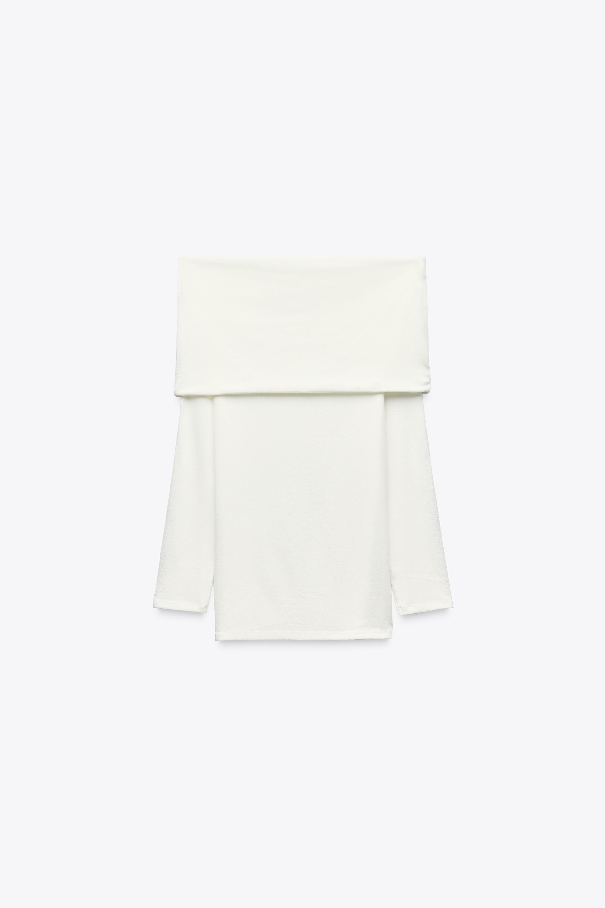 ZARA ザラ S ソフトドレープホルターネックトップス オフ