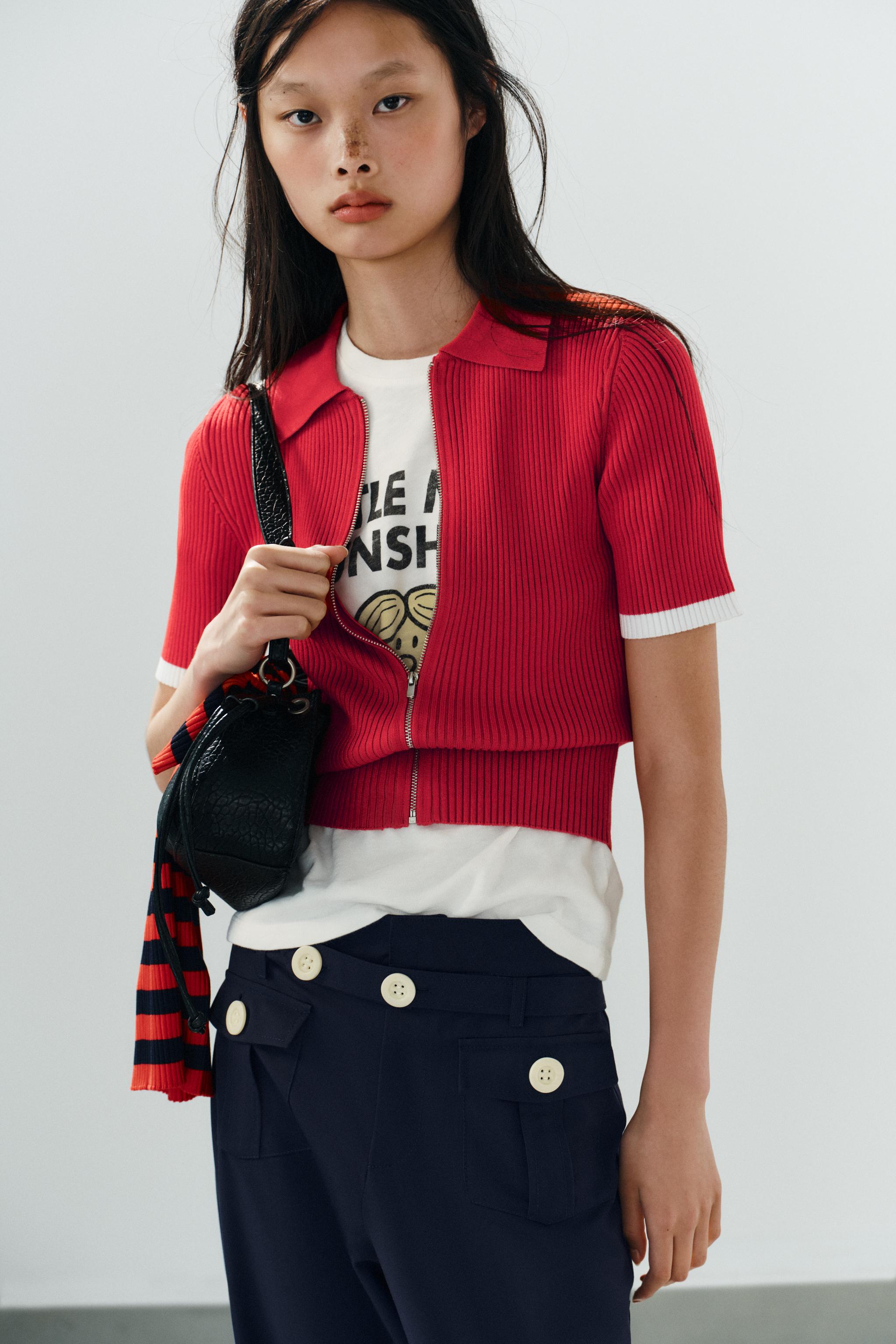 RIB KNIT POLO SHIRT