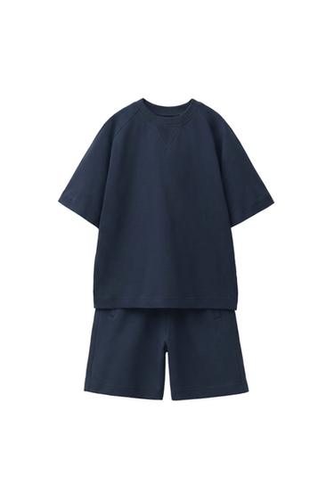T-SHIRT AND BERMUDA SHORTS SET - Navy blue de Zara