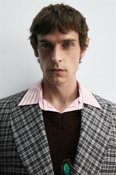 БЛЕЙЗЕР У КЛІТИНКУ HARRY LAMBERT FOR ZARA X DISNEY - Сірий Zara