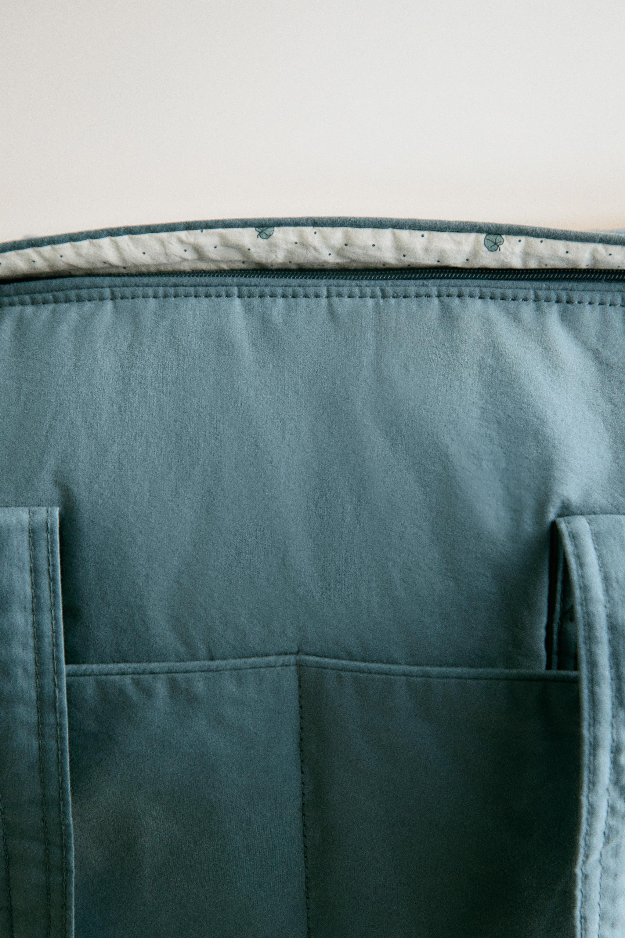 COTTON LEAF PRINT DIAPER BAG