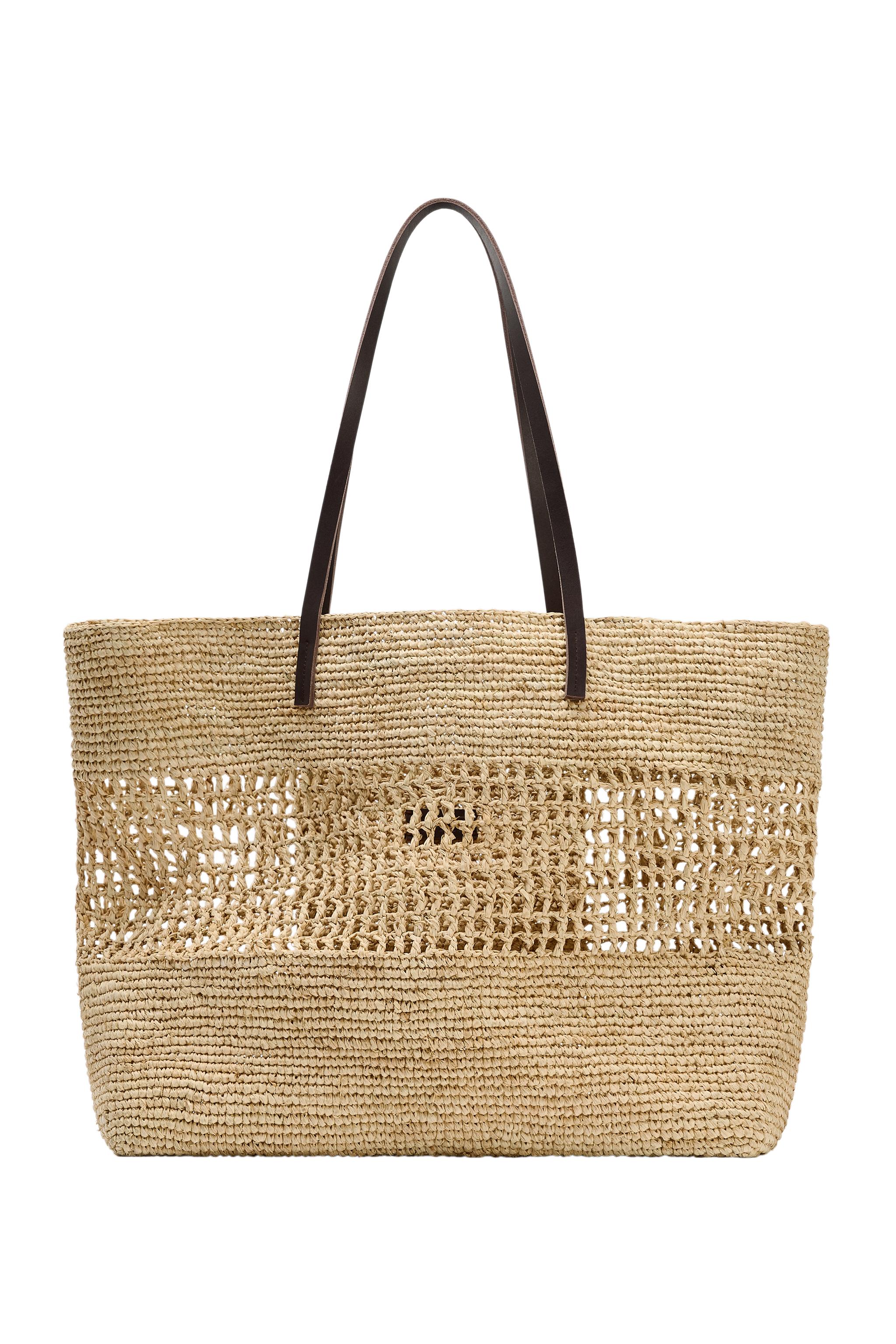 サラ　0724 RAFFIA SHOPPER BAG - Light beige | ZARA United States
