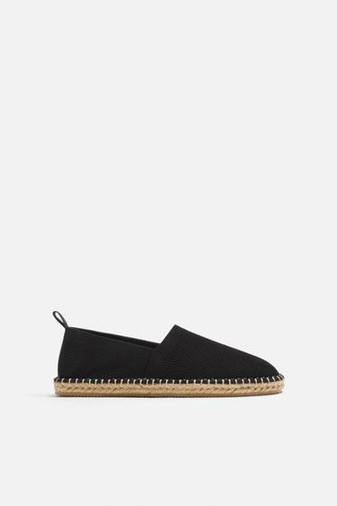 KNITTED FABRIC ESPADRILLES - Black by Zara - Image 0