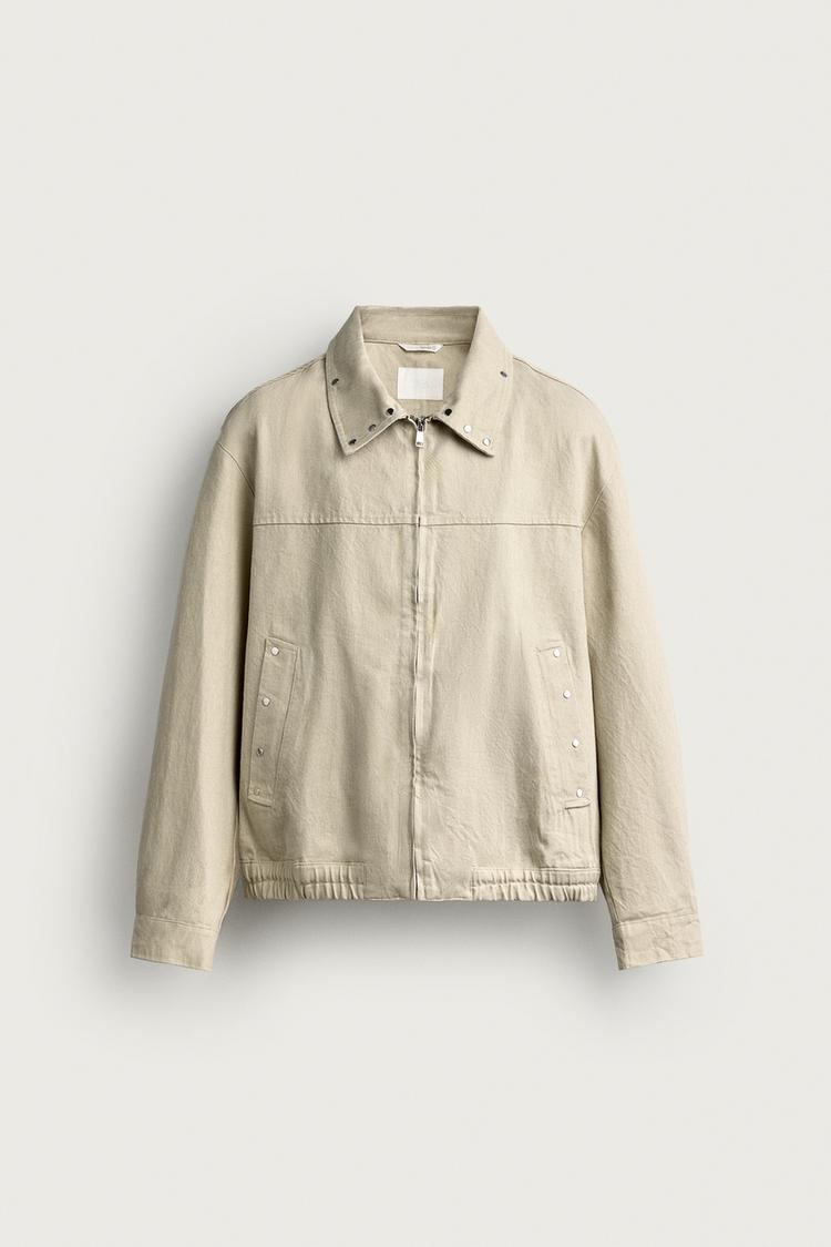 Chaqueta de corte relajado con tachuelas 8
