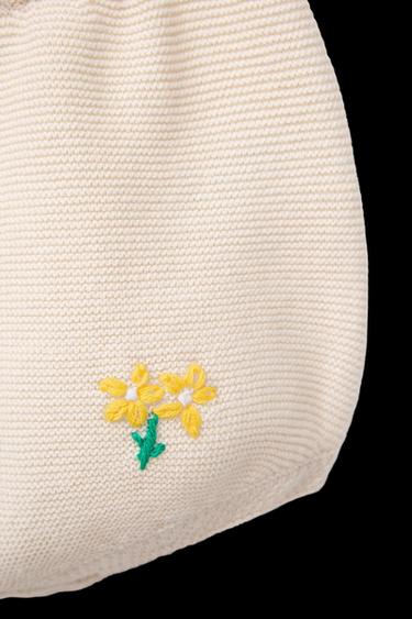 EMBROIDERED FLOWER LINKS KNIT BLOOMERS - Vanilla by Zara