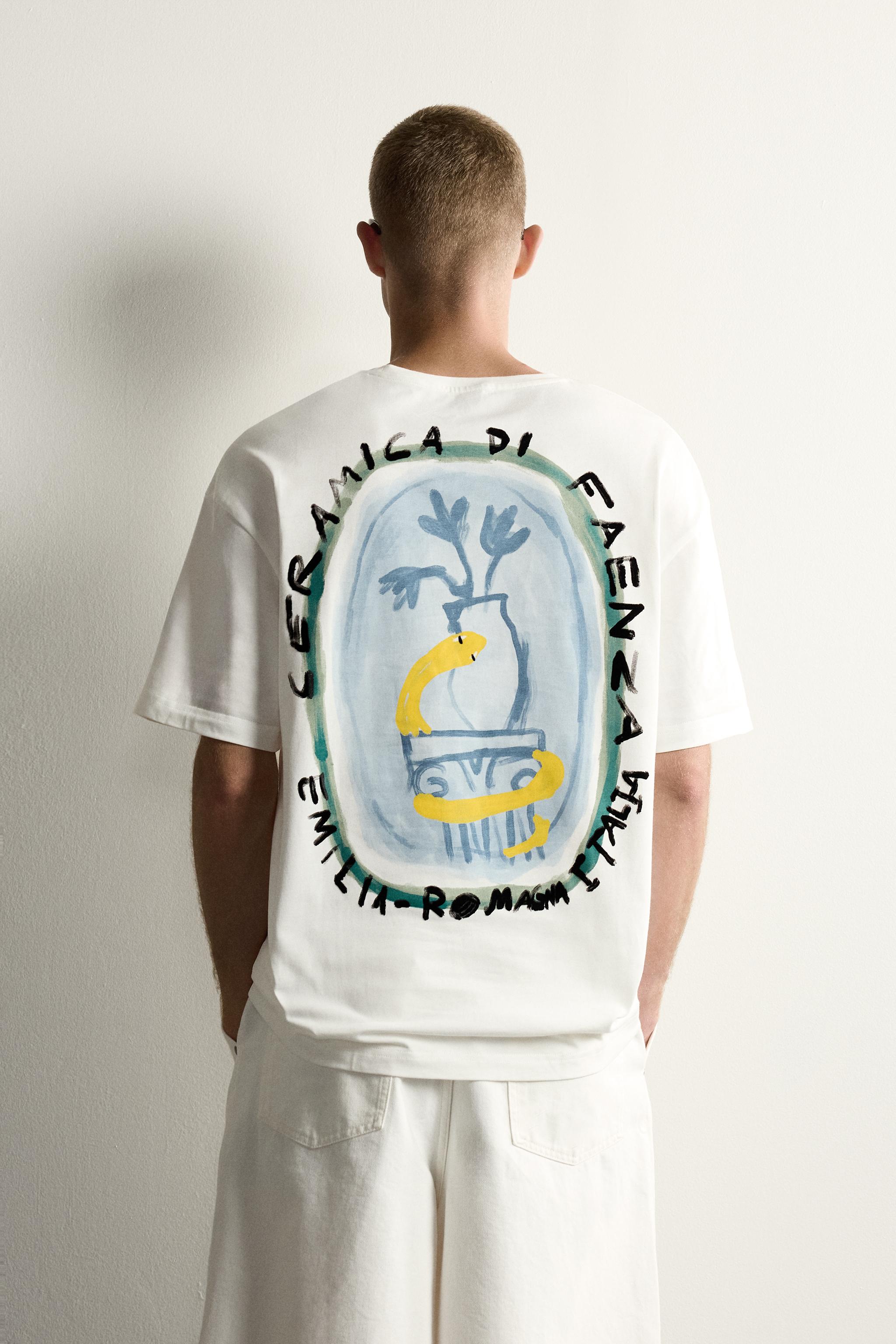 RELAXED FIT CERAMIC PRINT T-SHIRT