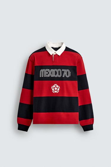 MEXICO 70 FIFA WORLD CUP™ FIFA CLASSICS STRIPED POLO SHIRT - Red by Zara