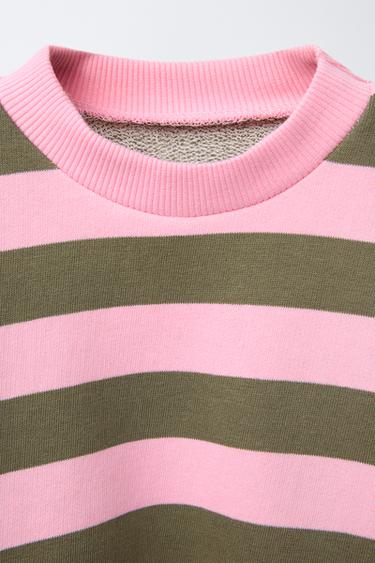STRIPED SWEATSHIRT - Pale pink by Zara - Image 2