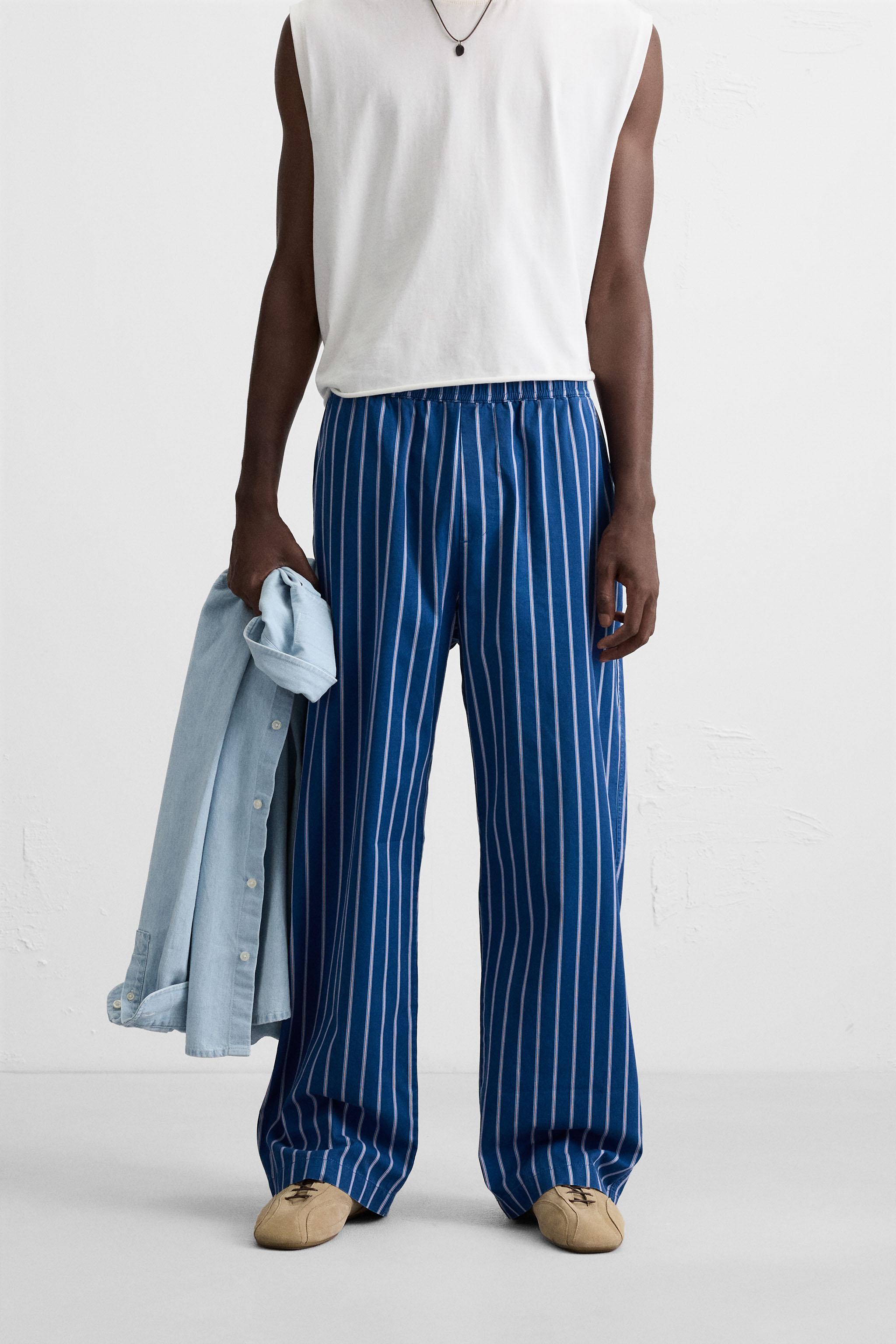 PANTALON COUPE DÉCONTRACTÉE RAYURES