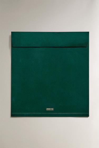 SAC CADEAU VELOURS NOËL - Vert de Zara - Image 0