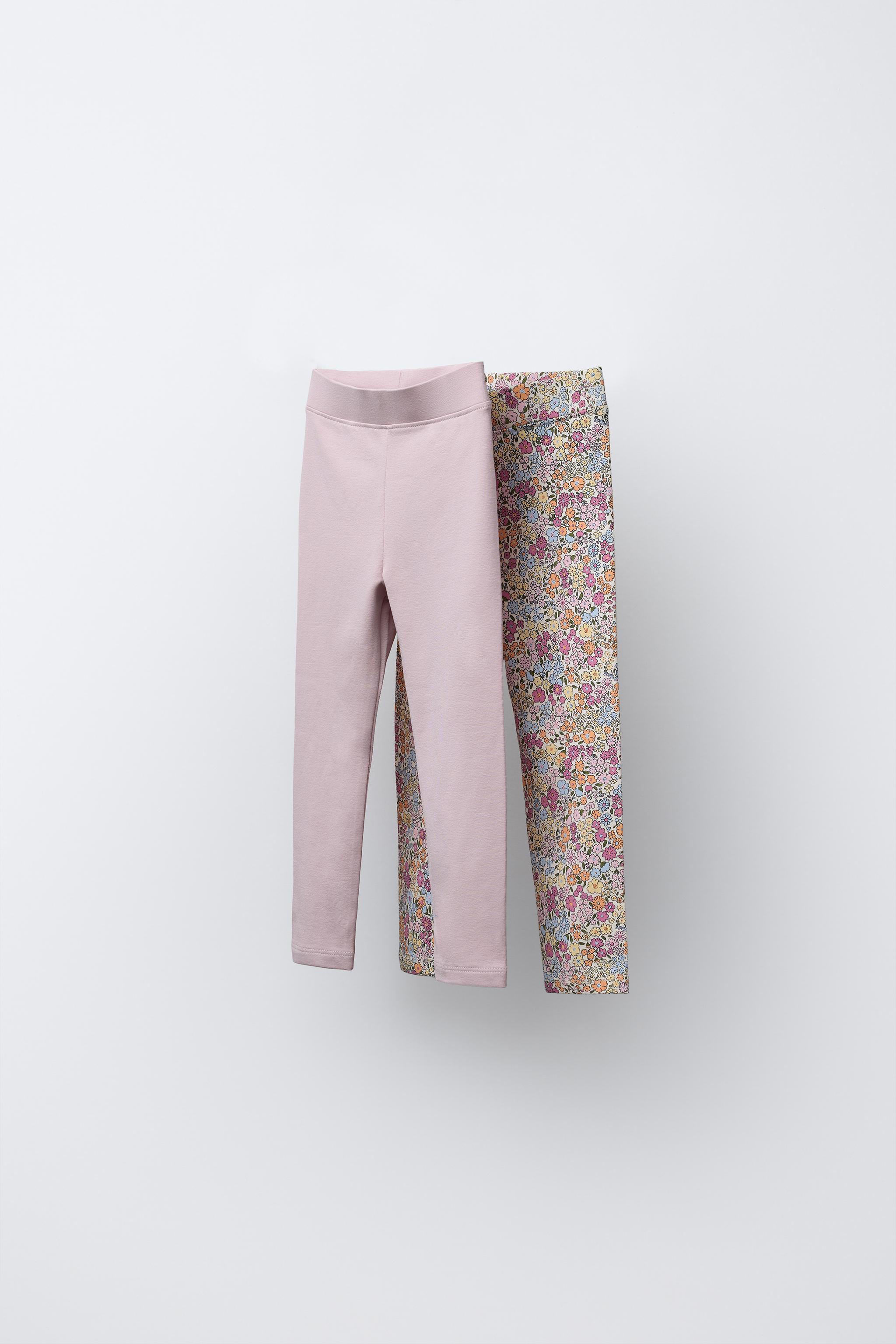 無地＆プリントレギンス 2枚セット - ピンク/モーブ | ZARA