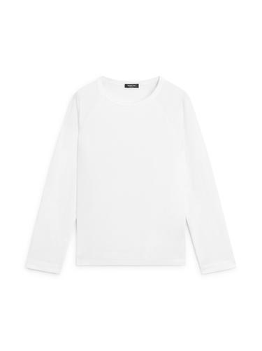 T-shirt à manches longues 100 % coton - Blanc cassé de Zara