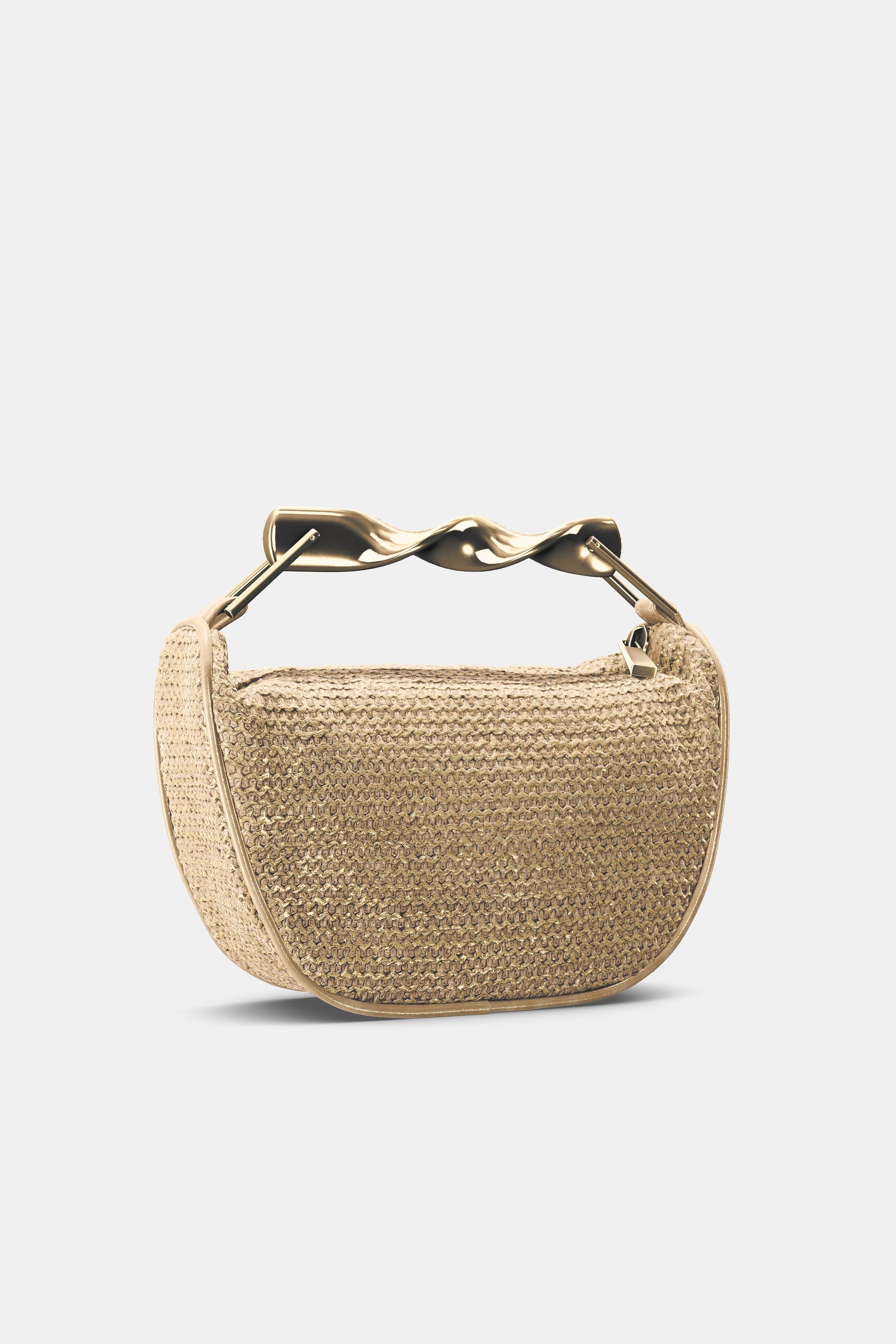 MINI BAG WITH METALLIC HANDLE - Golden | ZARA South Africa