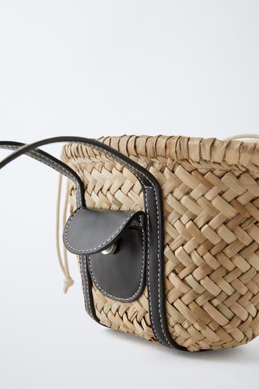 MINI RAFFIA-EFFECT BASKET BAG - Ecru White by Zara - Image 2