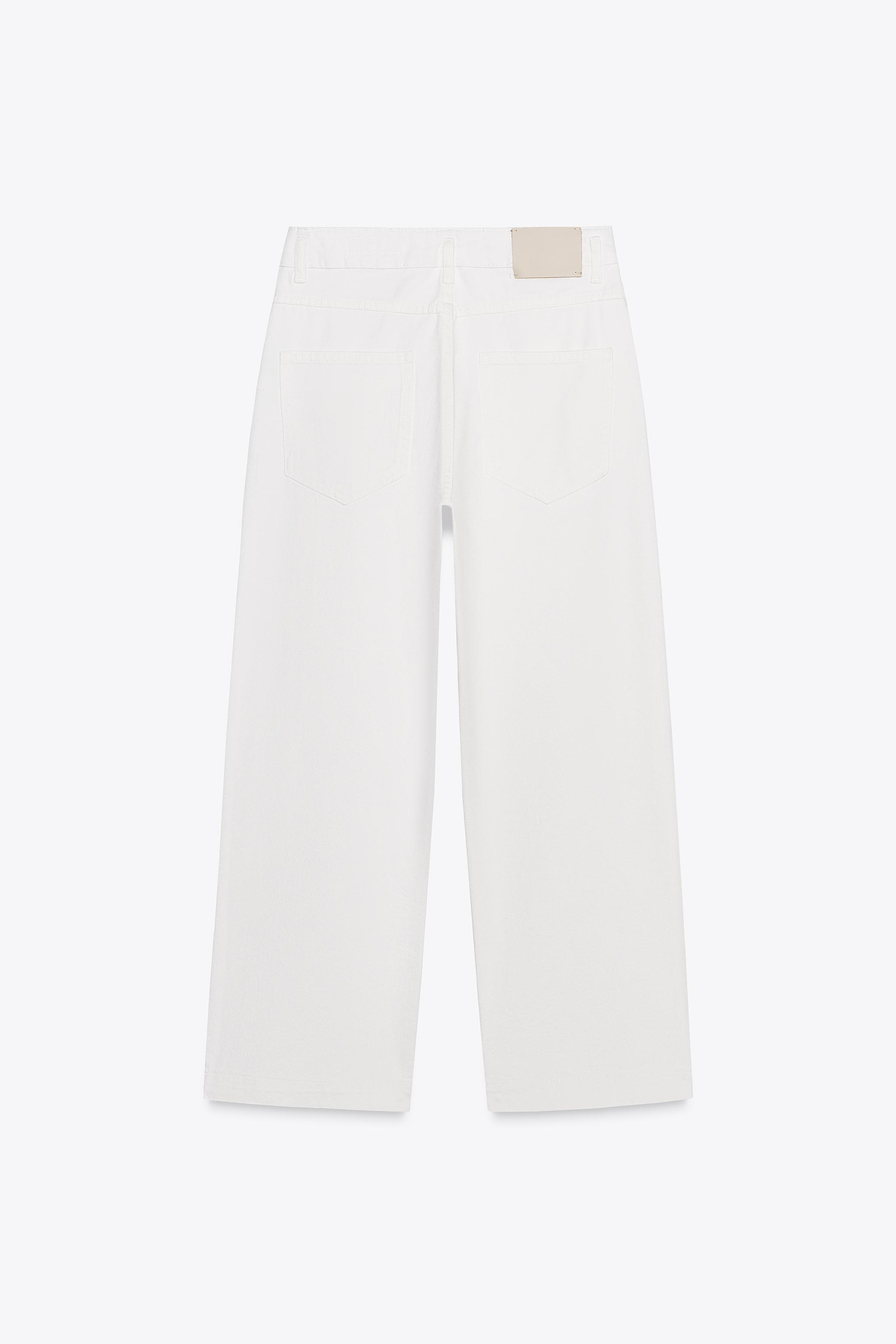 クロップド丈チノパンツ ZWコレクション - エクリュ | ZARA
