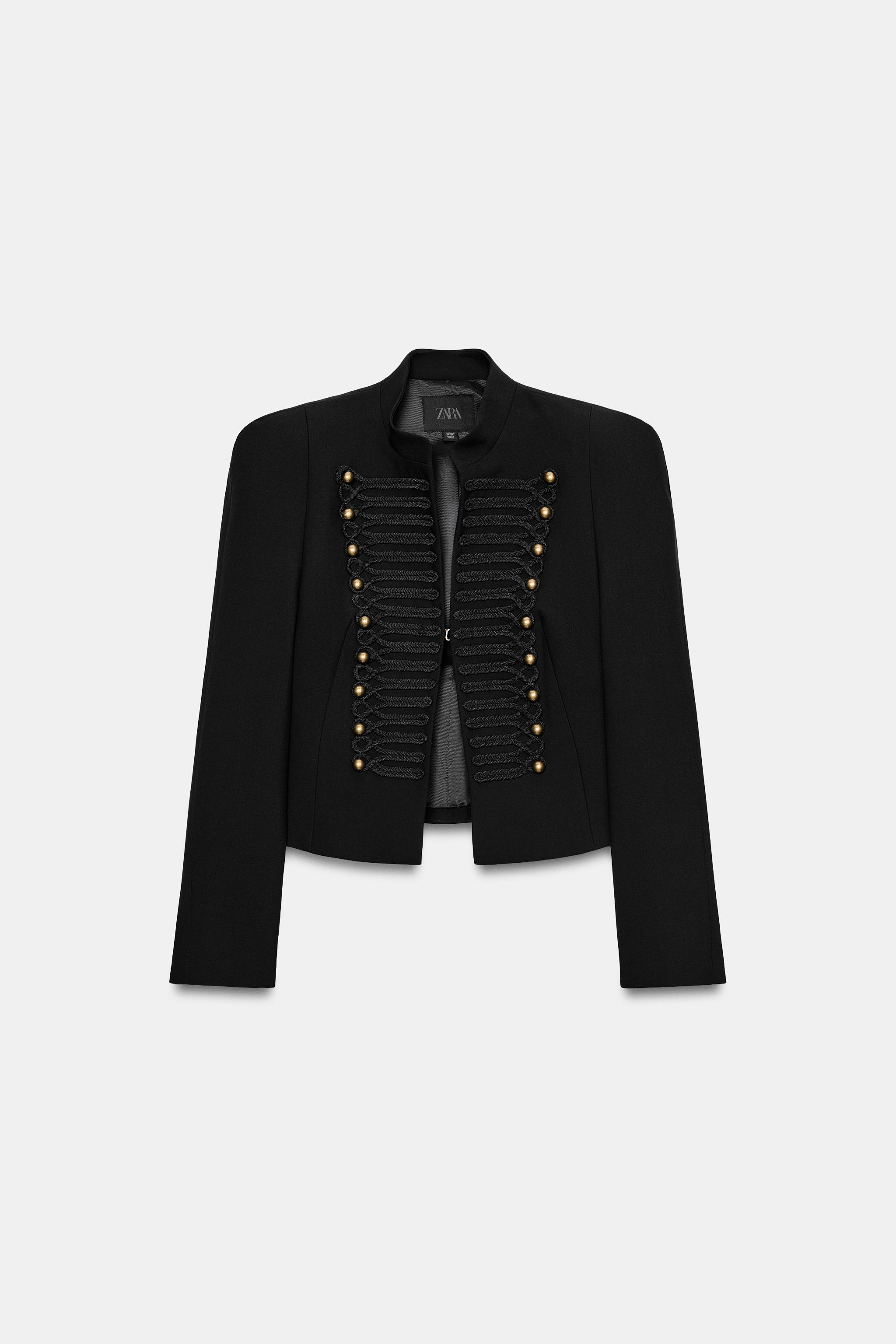 FITTED BLAZER WITH SHOULDER PADS