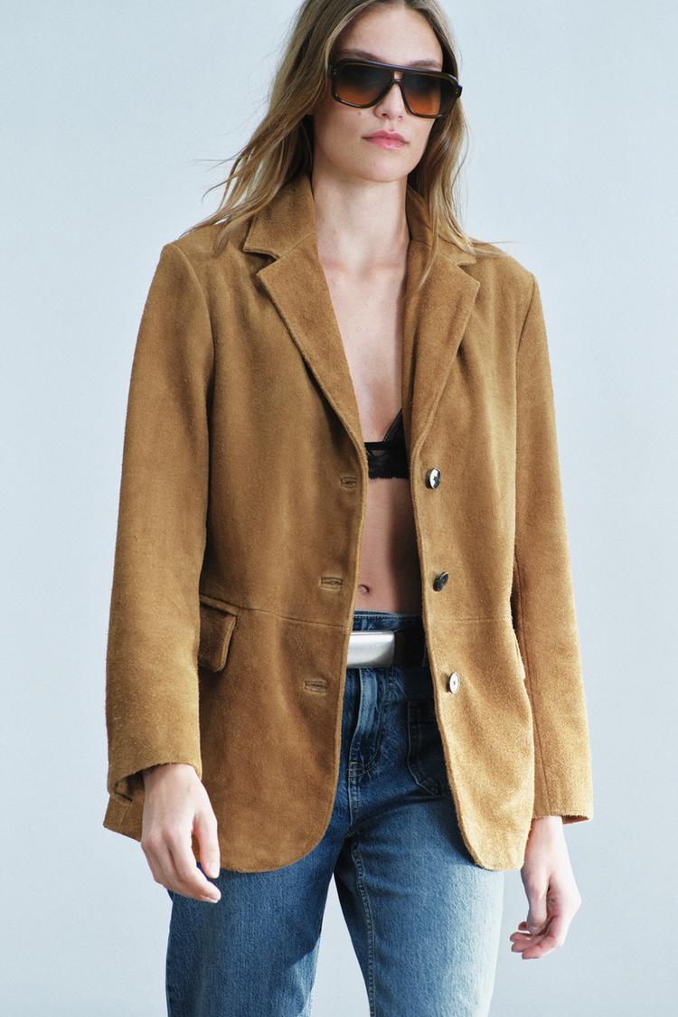 CHAQUETA OVERSIZE PIEL ANTE 100% ZW COLLECTION