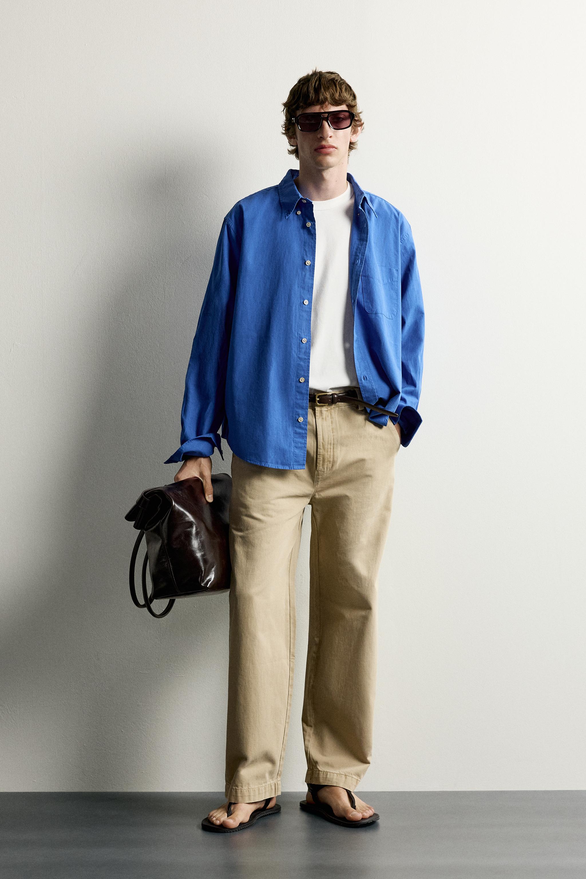 RELAXED-FIT WASHED CHINO PANTS