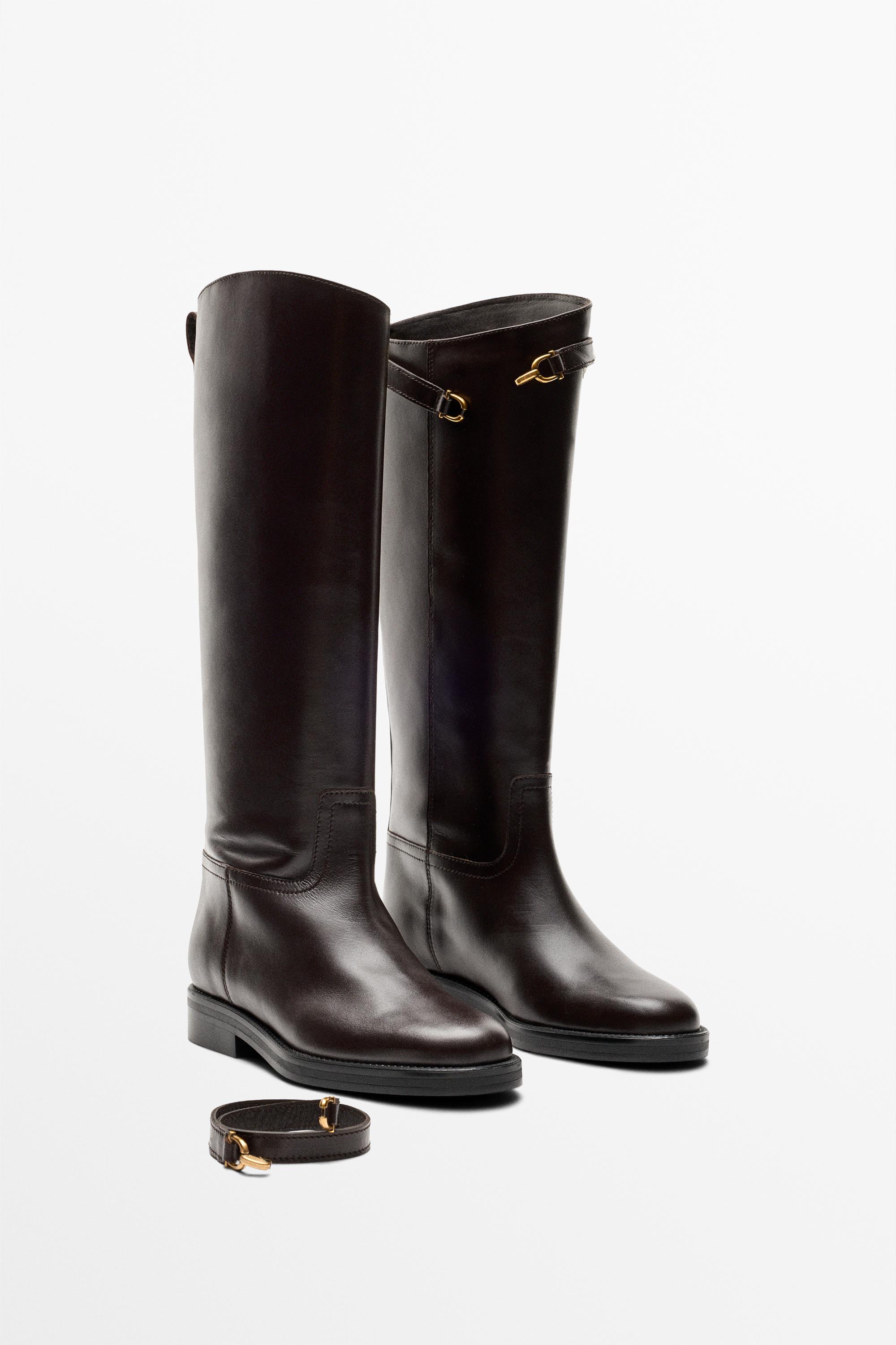 Botte cavalière en cuir