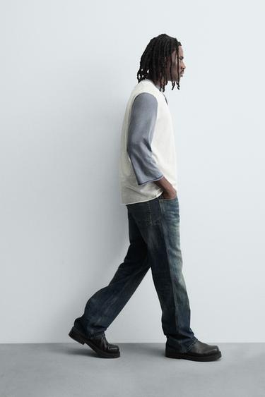 JEANS LOW RISE FLARE FIT - Azul / Verde da Zara
