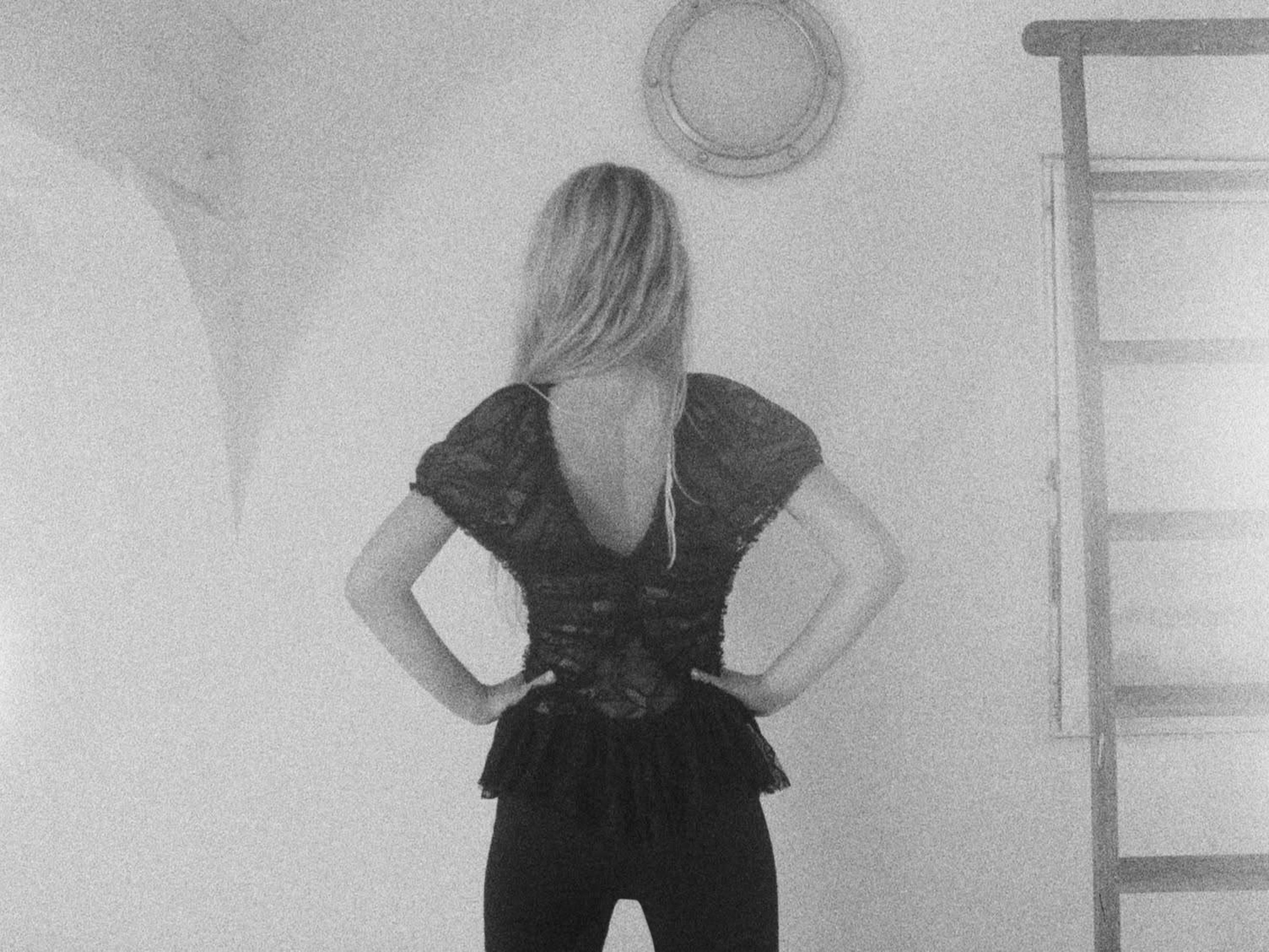 DRAPED LACE TOP