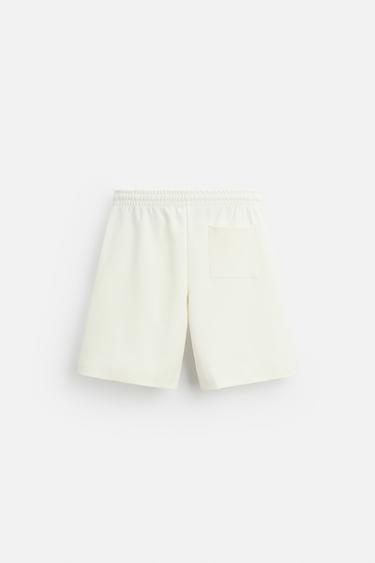 INTERLOCK TEXTURED BERMUDA SHORTS - Oyster-white by Zara - Image 6