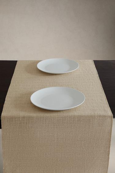 CHEMIN DE TABLE LIN TEXTURÉ - Beige clair de Zara - Image 1