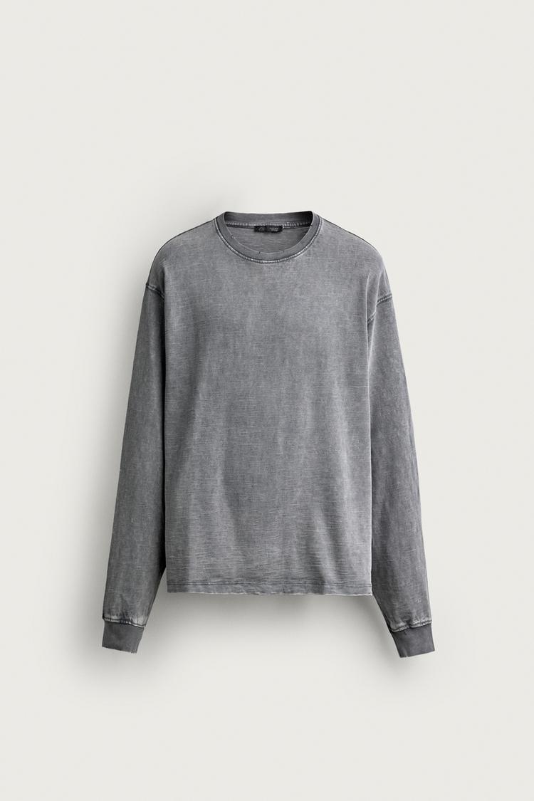 WASHED SLUB KNIT RELAXED FIT T-SHIRT