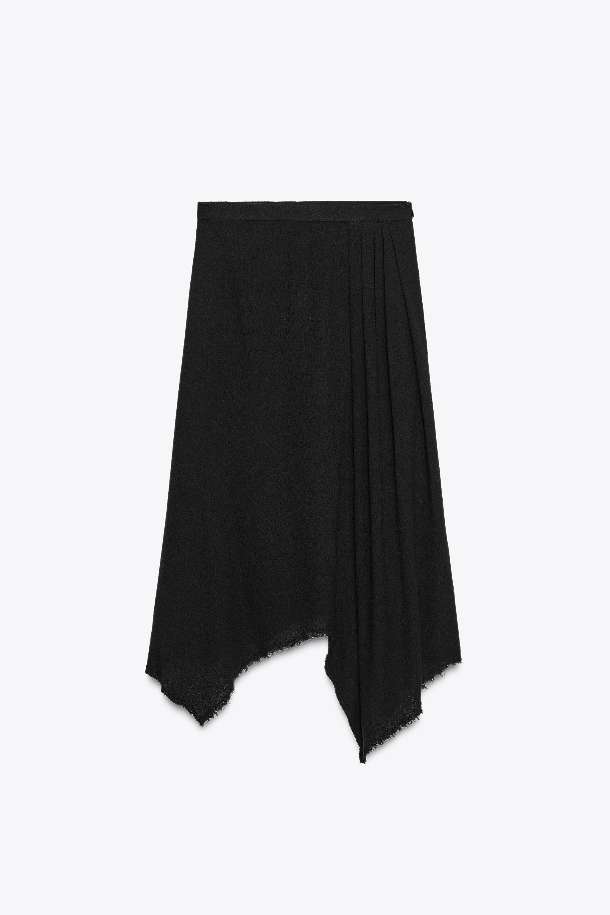 その他 akmt ZW COLLECTION ASYMMETRIC MIDI SKIRT - Black | ZARA United States