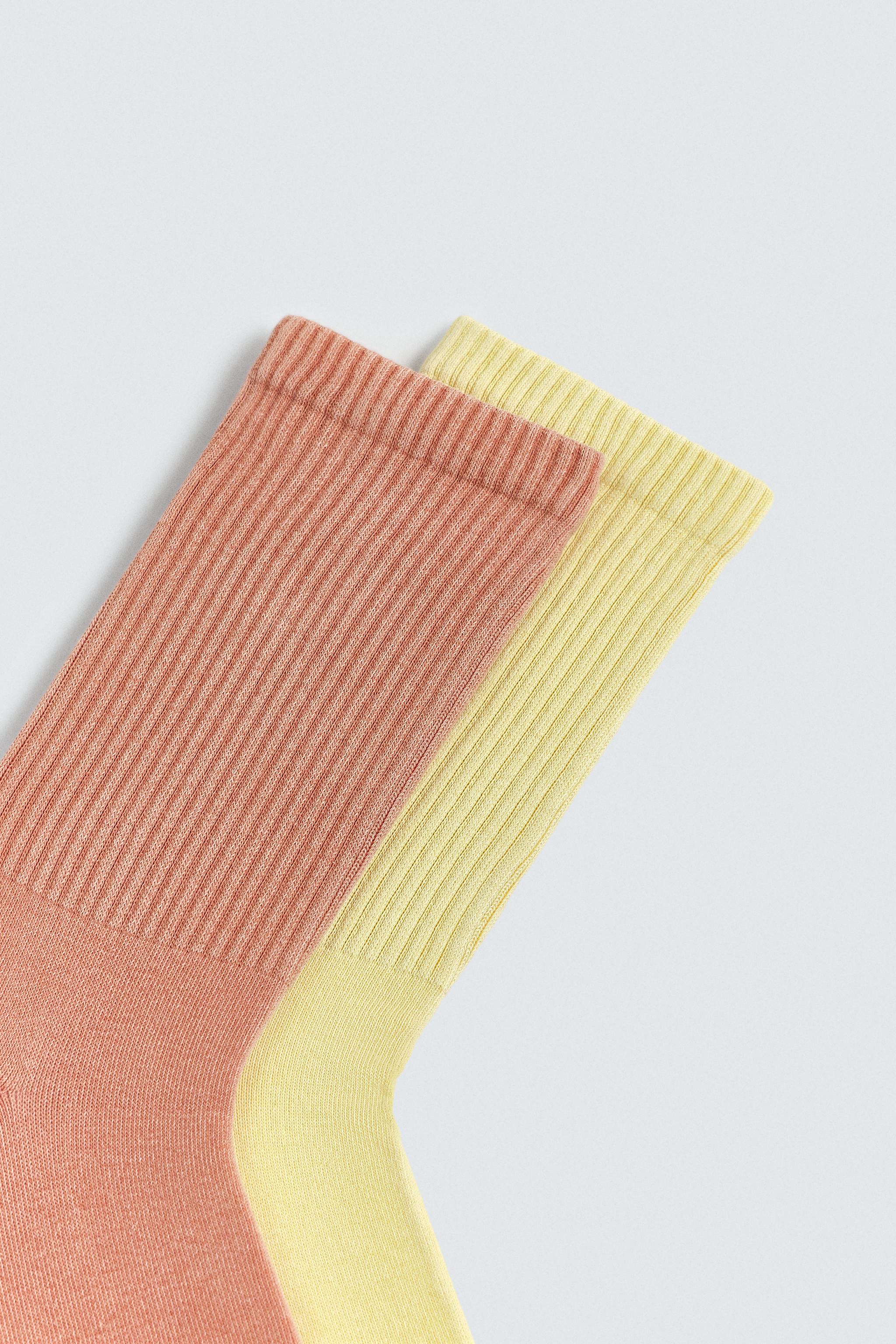 TWO-PACK OF WASHED RIBBED SOCKS