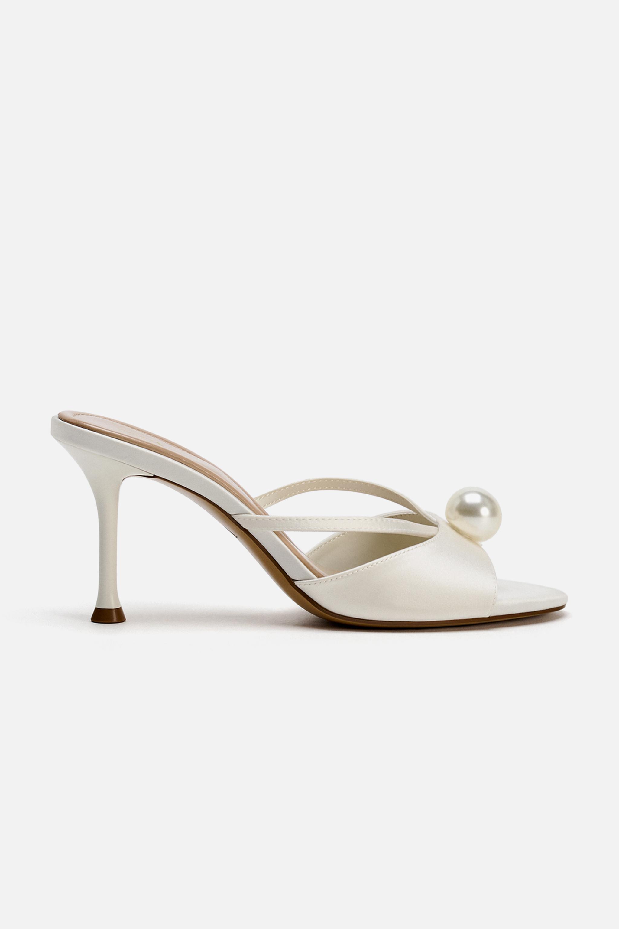 Talons Argentés Zara Femme, Taille 6.5 UK (38-39 FR) - Occasion