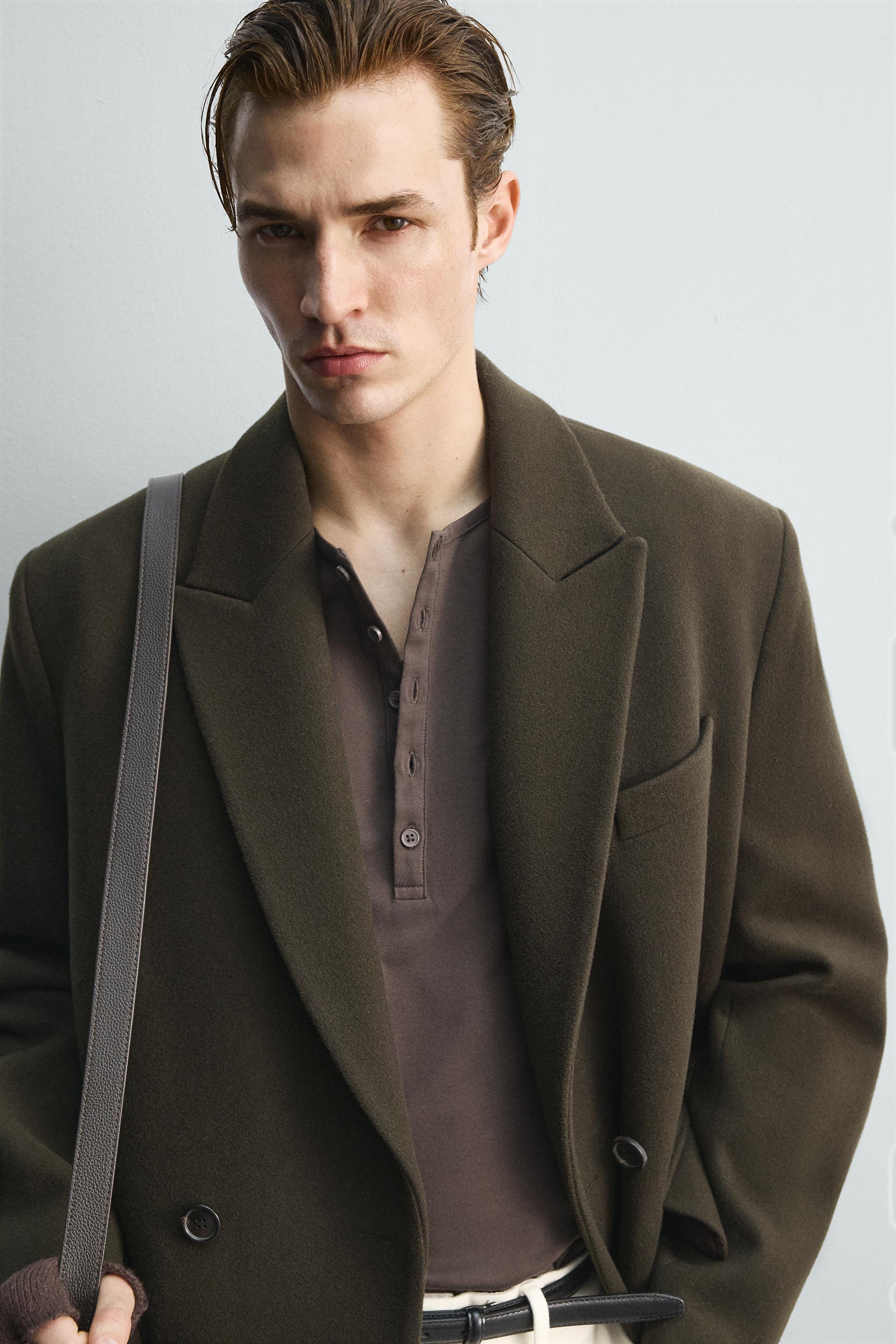 DOUBLE BREASTED WOOL BLEND COAT LIMITED EDITION