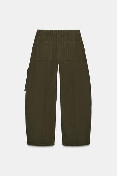 ZW COLLECTION CARGO TROUSERS - Khaki by Zara - Image 6