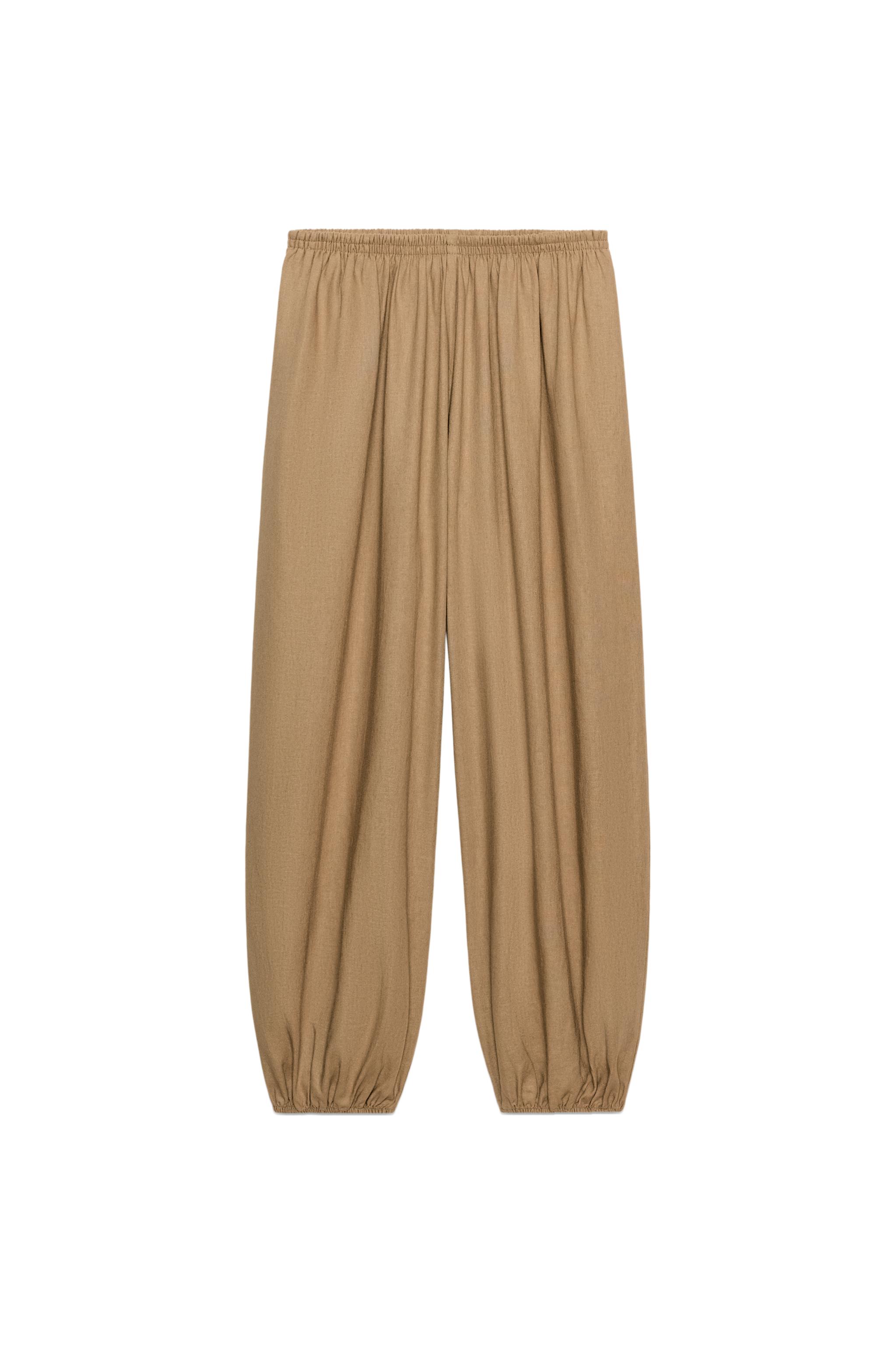 LINEN BLEND SAROUEL TROUSERS