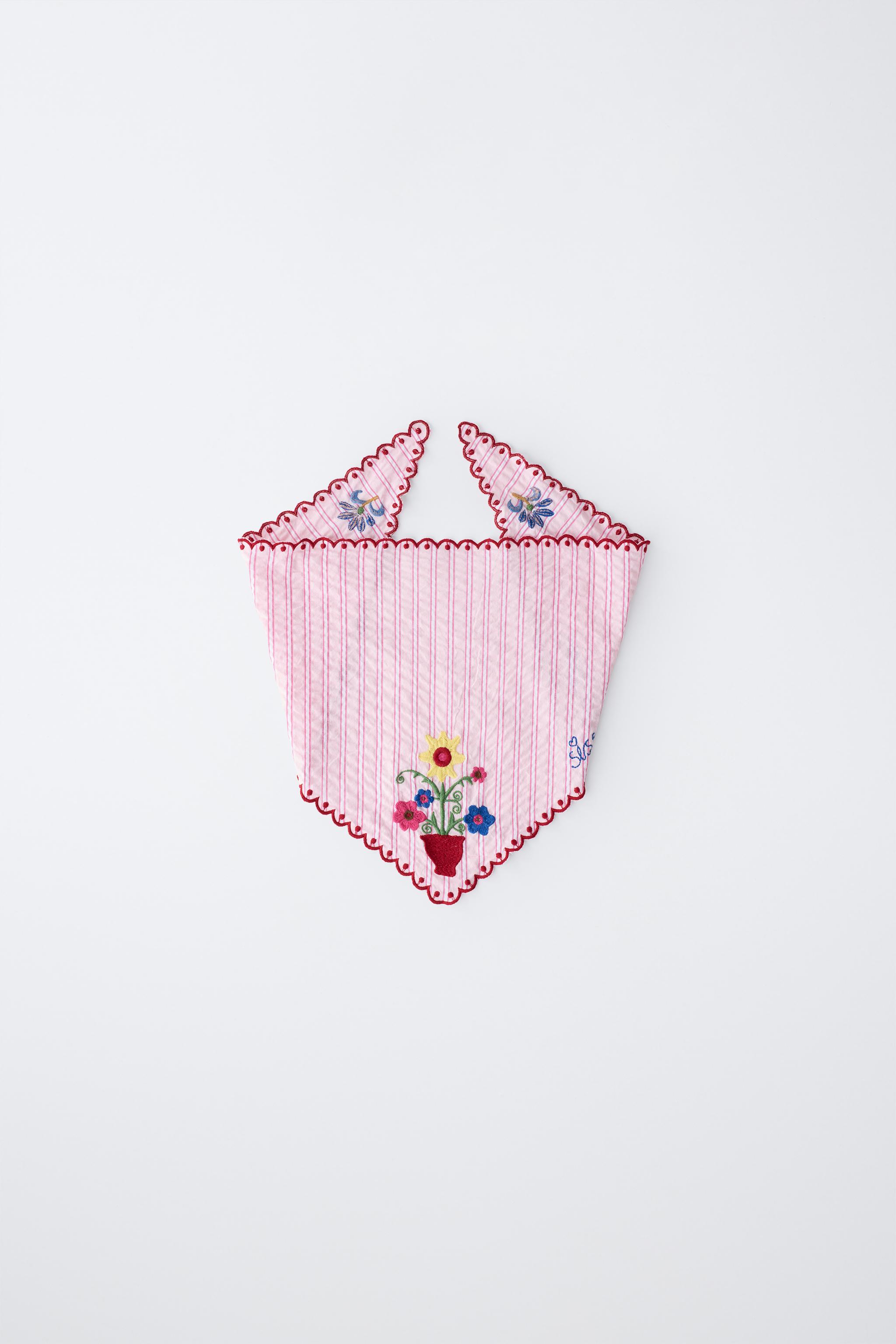 EMBROIDERED STRIPED BANDANA SISSEL EDELBO X ZARA KIDS
